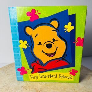 NOS Vintage Disney Winnie The Pooh Hallmark Address‎ Book Binder Call Log